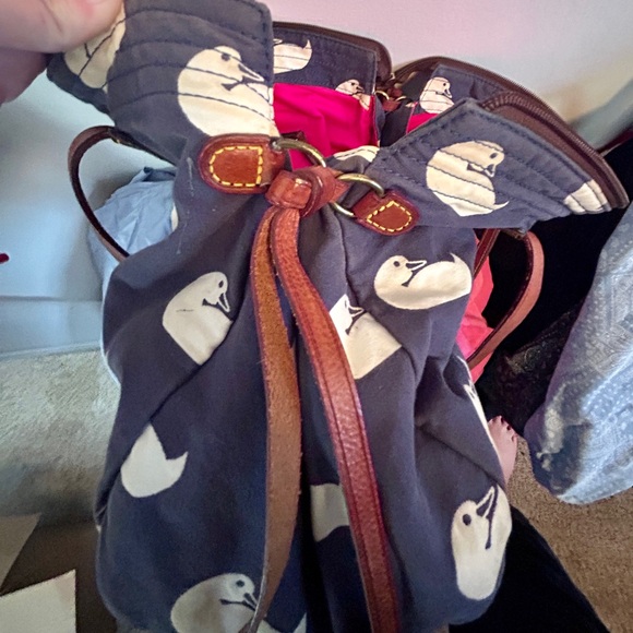 Dooney & Bourke Blue and White Nautical Tote - Picture 9 of 10